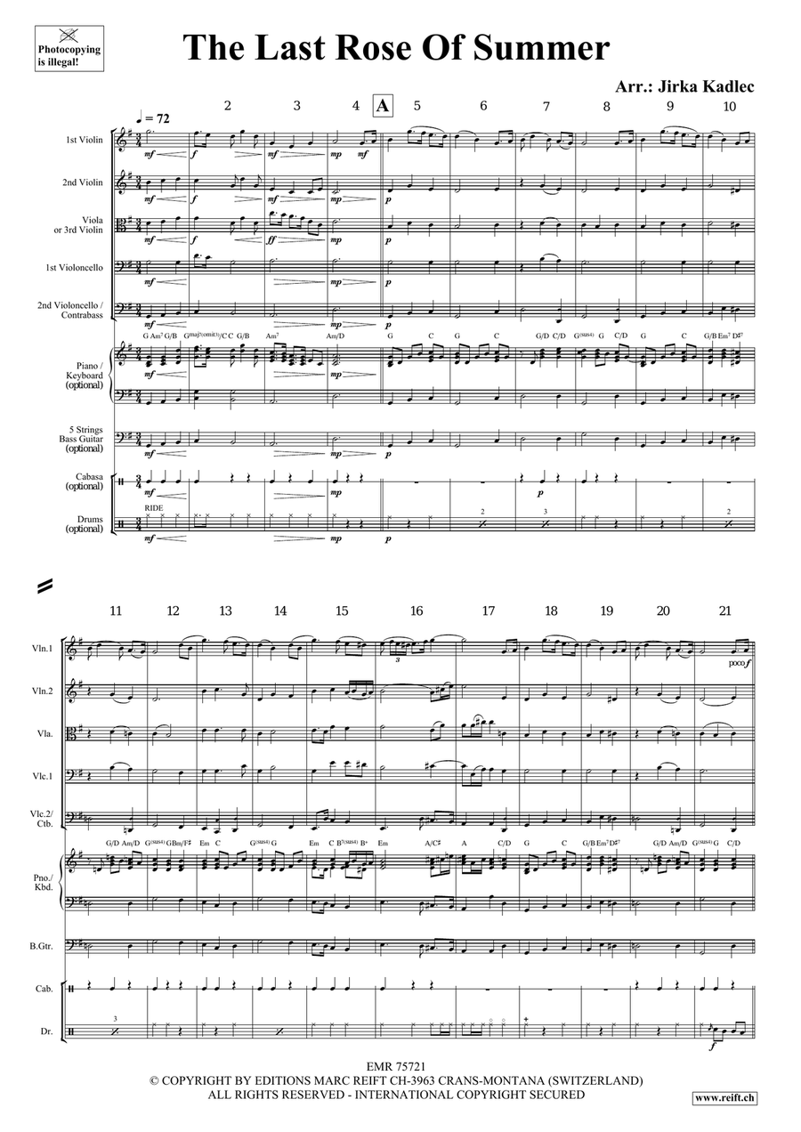 The Last Rose Of Summer The Last Rose Of Summer String Quintet scores gallery preview page 3