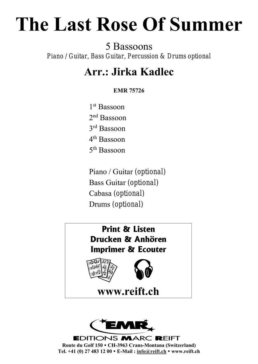 The Last Rose Of Summer The Last Rose Of Summer Bassoon scores gallery preview page 2