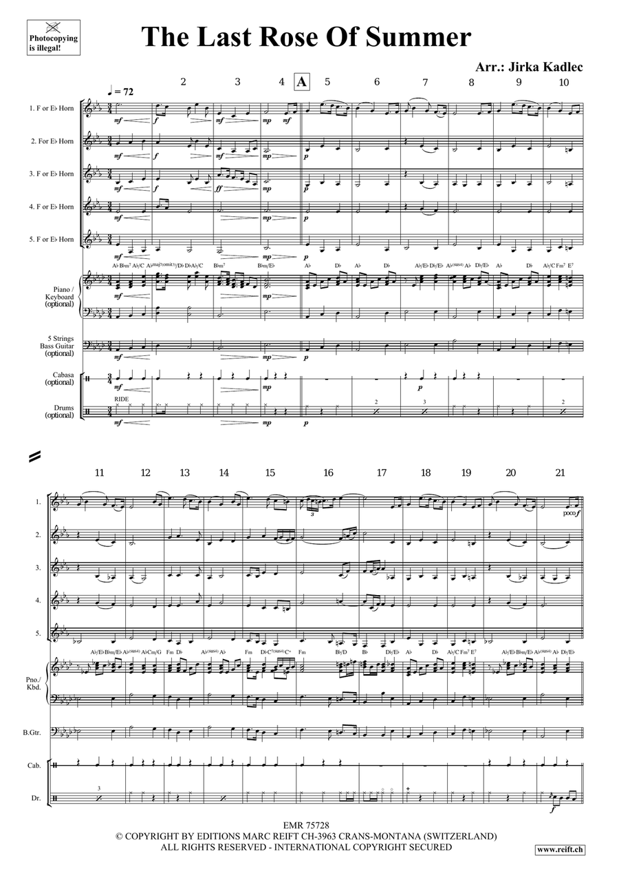 The Last Rose Of Summer The Last Rose Of Summer Horn scores gallery preview page 3