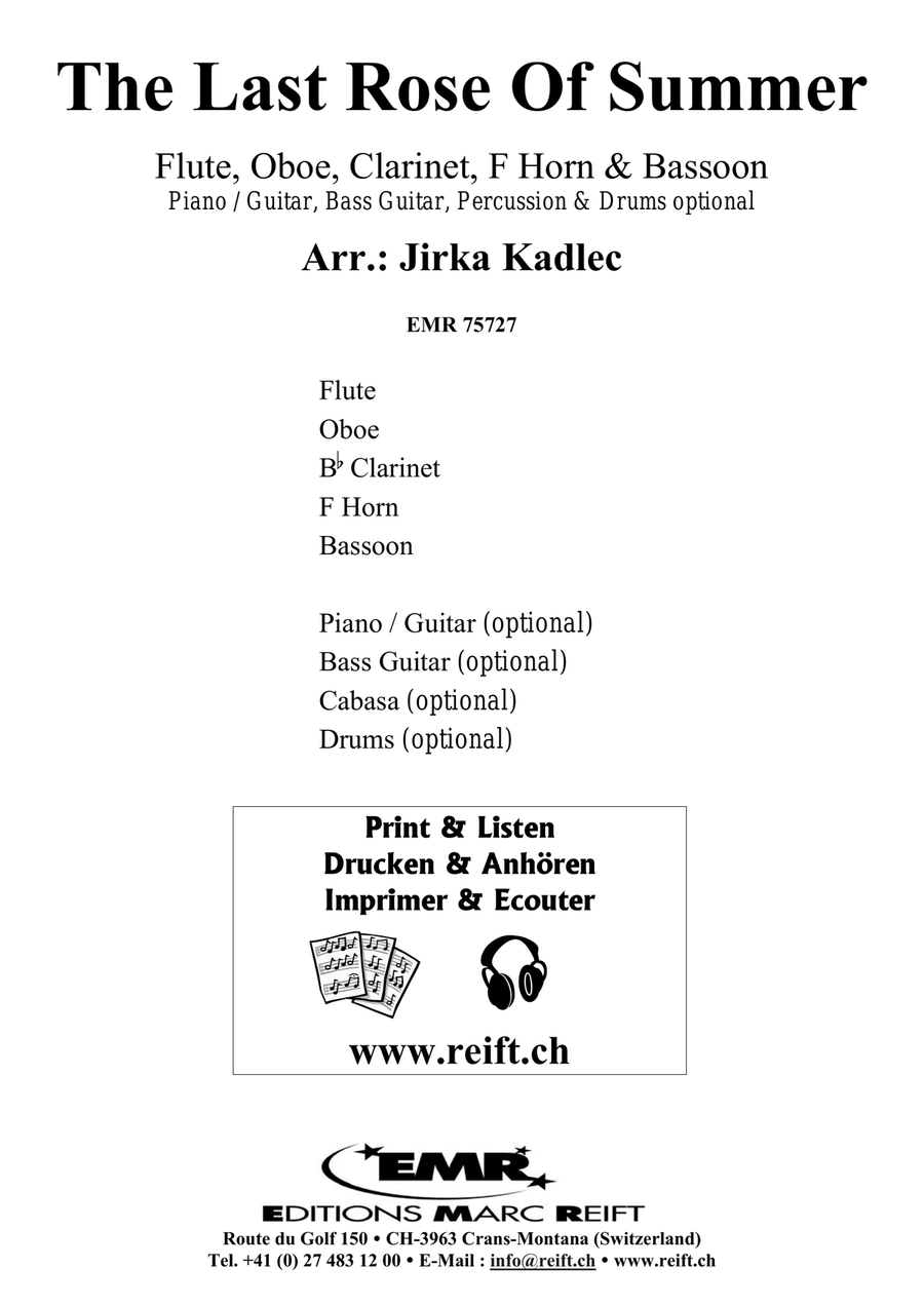 The Last Rose Of Summer The Last Rose Of Summer Woodwind Quintet scores gallery preview page 2