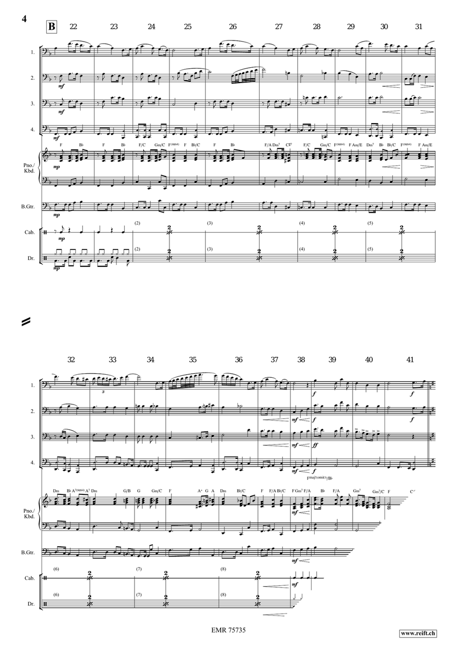 The Last Rose Of Summer The Last Rose Of Summer Trombone Quartet scores gallery preview page 4