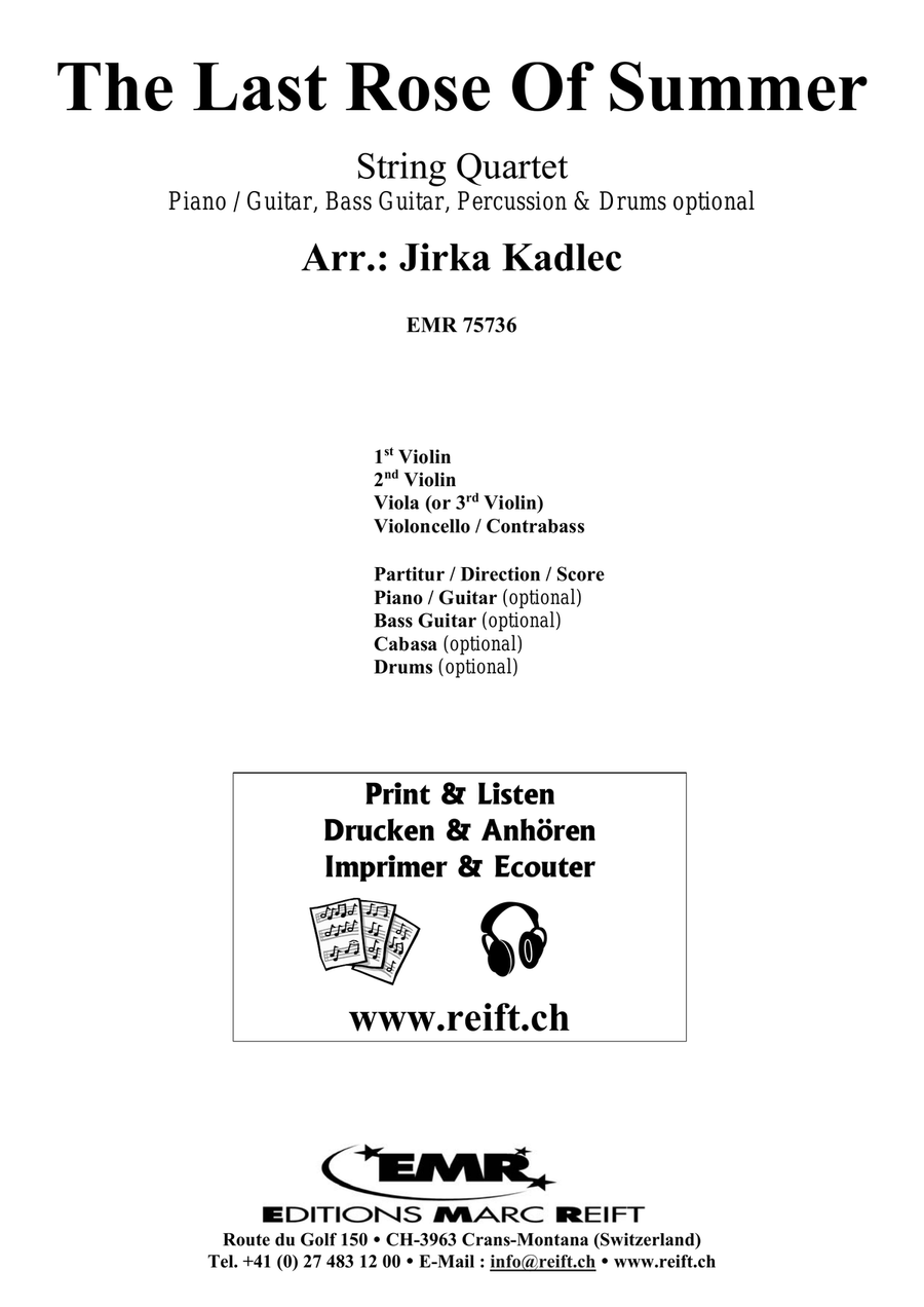 The Last Rose Of Summer The Last Rose Of Summer String Quartet scores gallery preview page 2