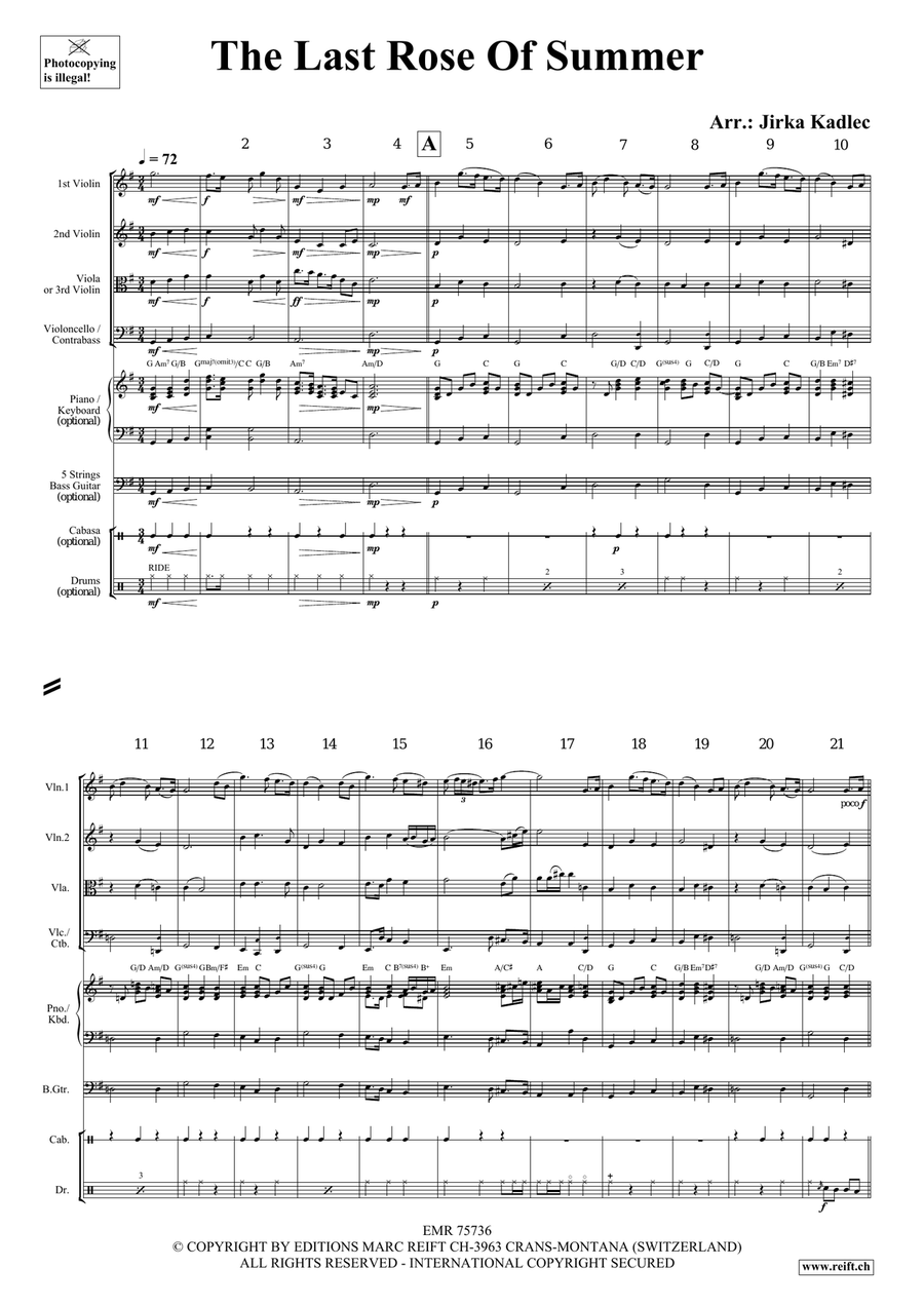 The Last Rose Of Summer The Last Rose Of Summer String Quartet scores gallery preview page 3
