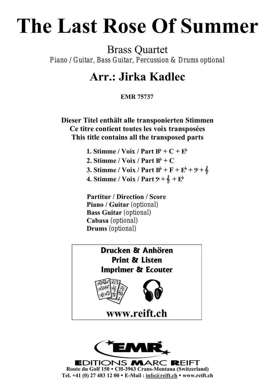 The Last Rose Of Summer The Last Rose Of Summer Brass Quartet scores gallery preview page 2