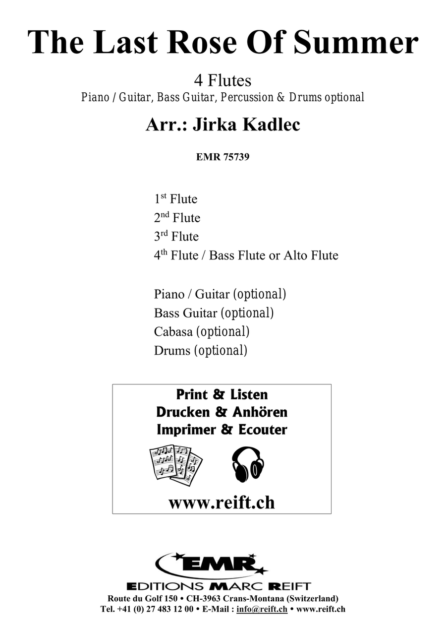 The Last Rose Of Summer The Last Rose Of Summer Flute Quartet scores gallery preview page 2