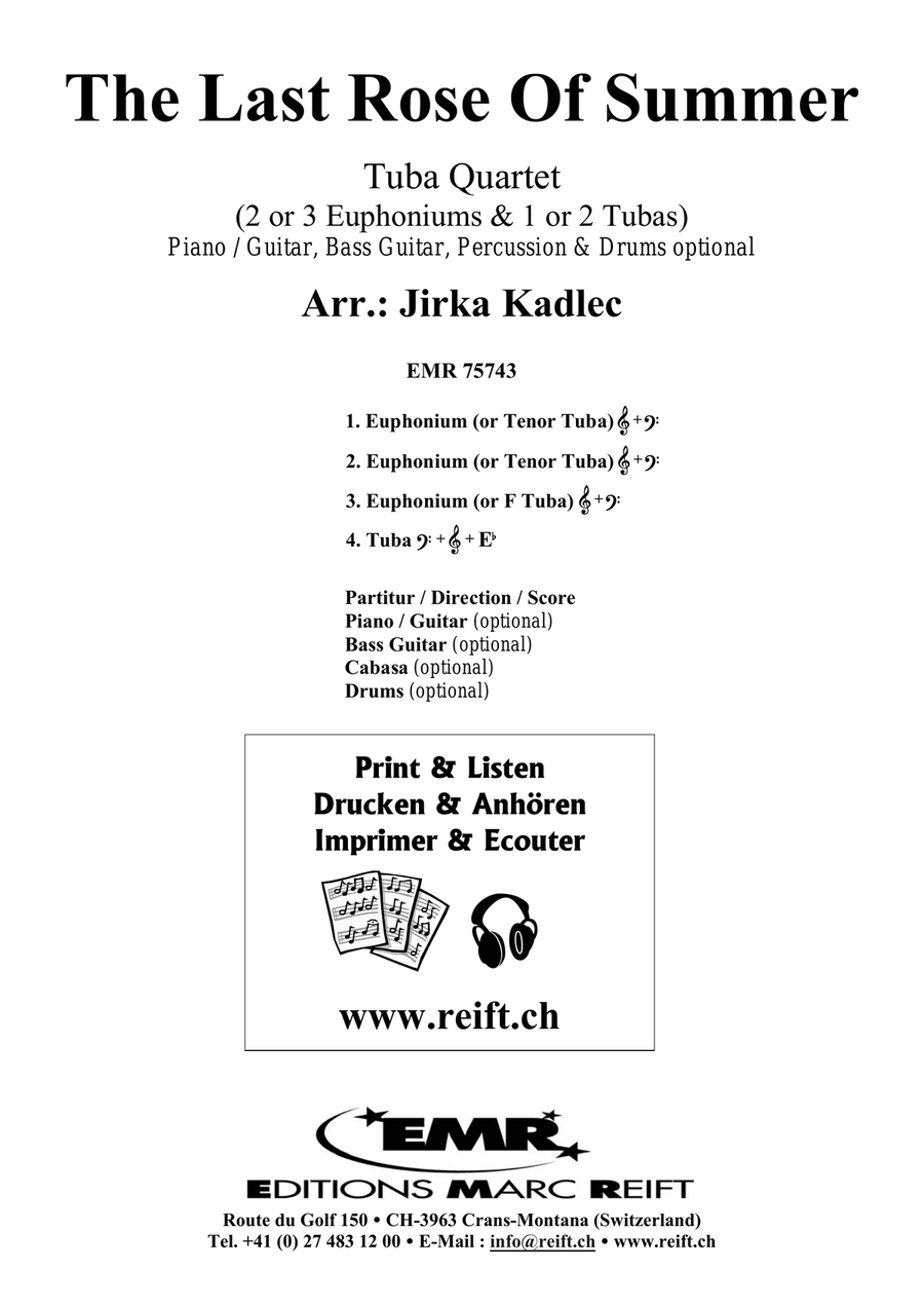 The Last Rose Of Summer The Last Rose Of Summer Tuba Quartet scores gallery preview page 2
