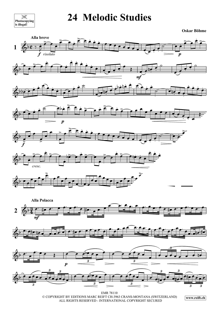24 Melodic Studies 24 Melodic Studies Oboe Solo scores gallery preview page 3