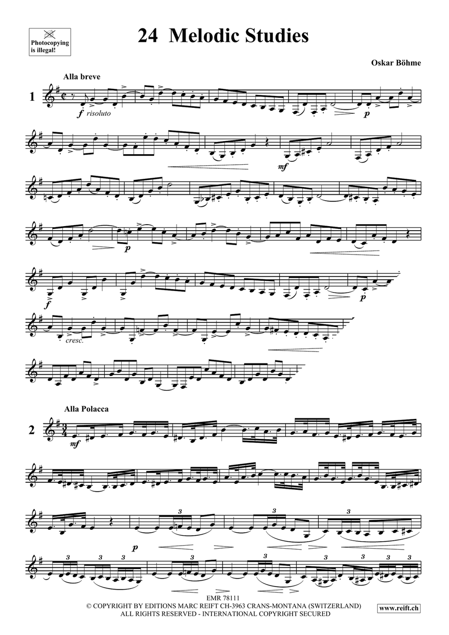 24 Melodic Studies 24 Melodic Studies Bass Clarinet scores gallery preview page 3