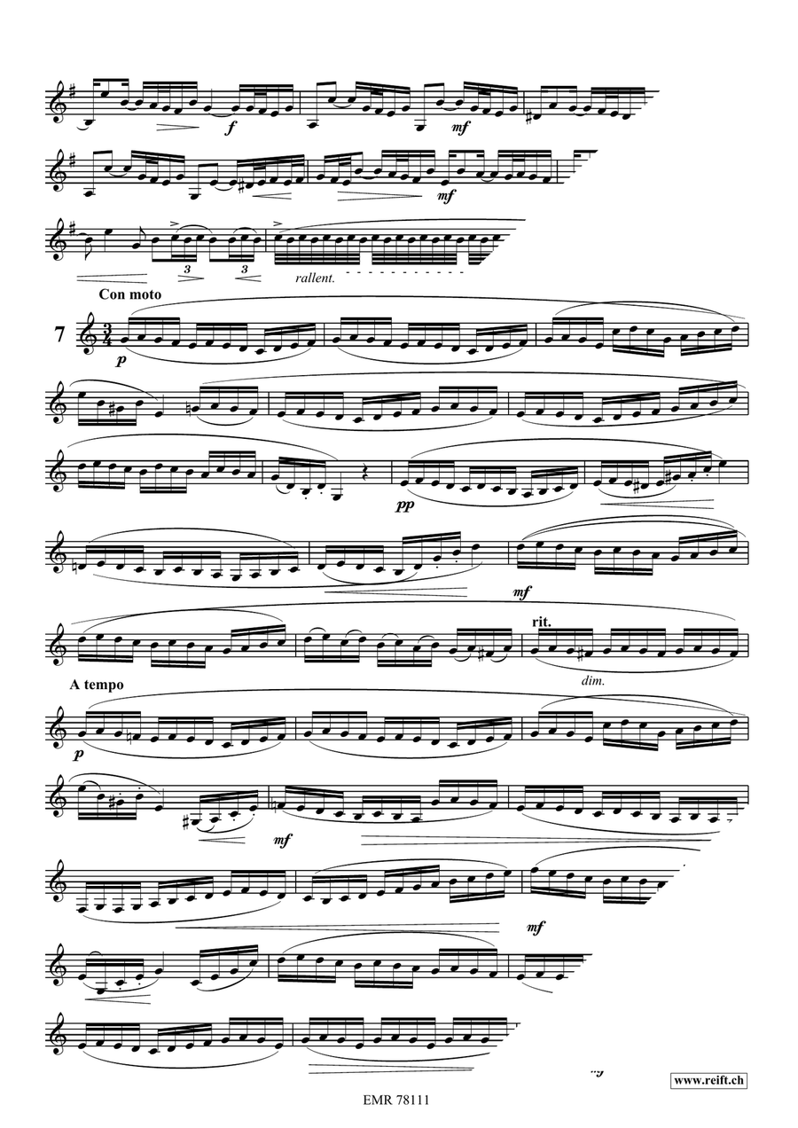 24 Melodic Studies 24 Melodic Studies Bass Clarinet scores gallery preview page 6