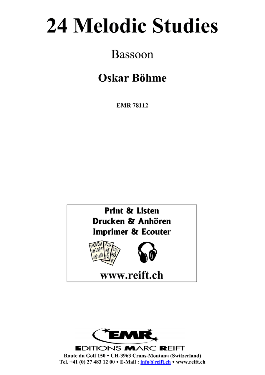 24 Melodic Studies by Oskar Bohme Bassoon Solo - Sheet Music page 2