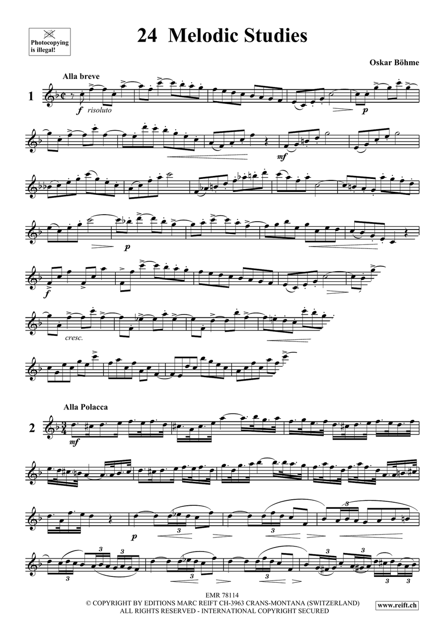 24 Melodic Studies 24 Melodic Studies Alto Saxophone scores gallery preview page 3