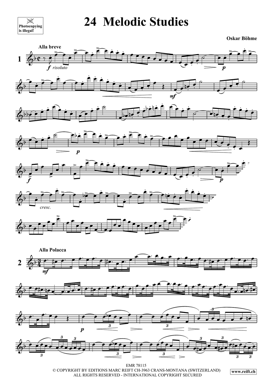 24 Melodic Studies 24 Melodic Studies Tenor Saxophone scores gallery preview page 3
