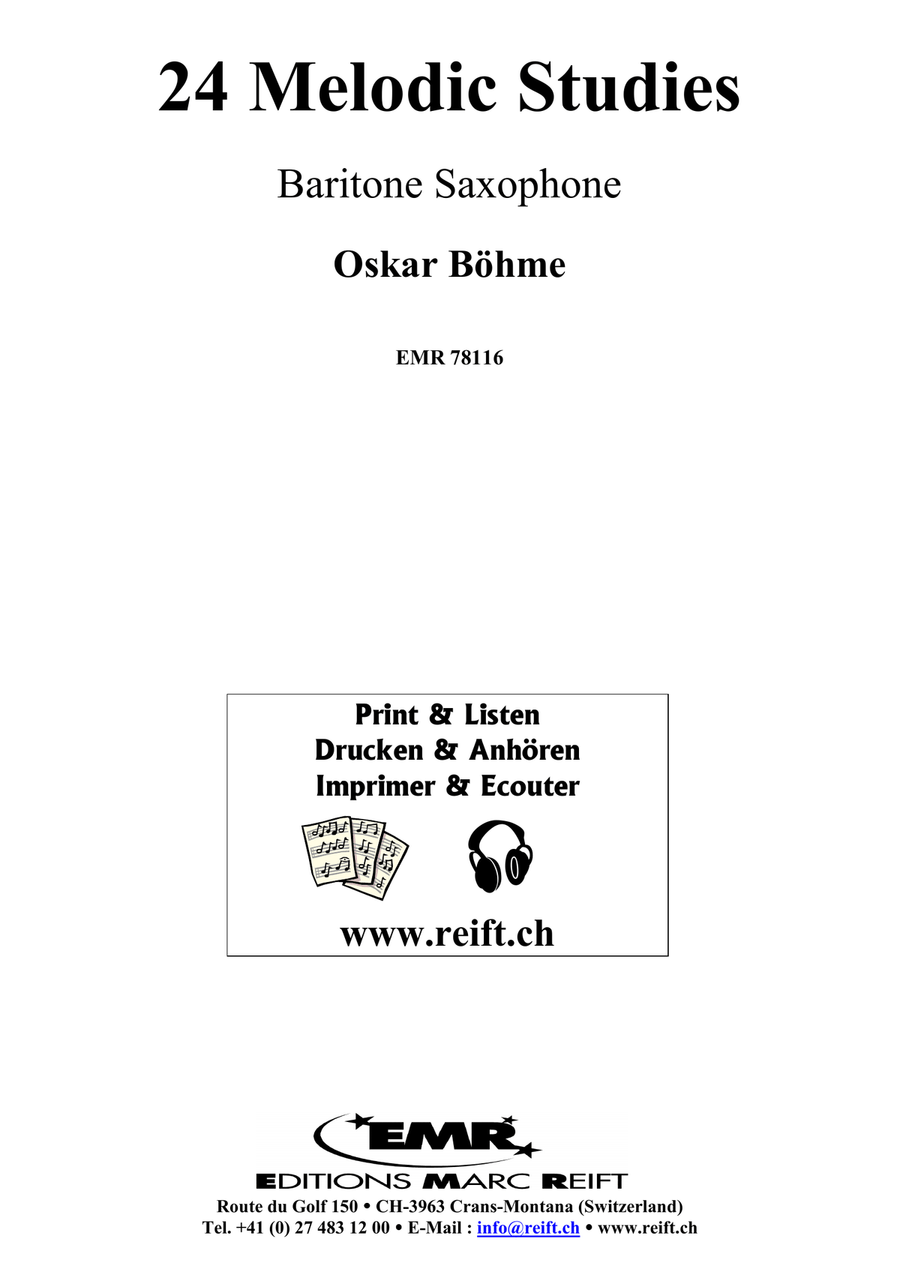 24 Melodic Studies by Oskar Bohme Baritone Saxophone - Sheet Music page 2
