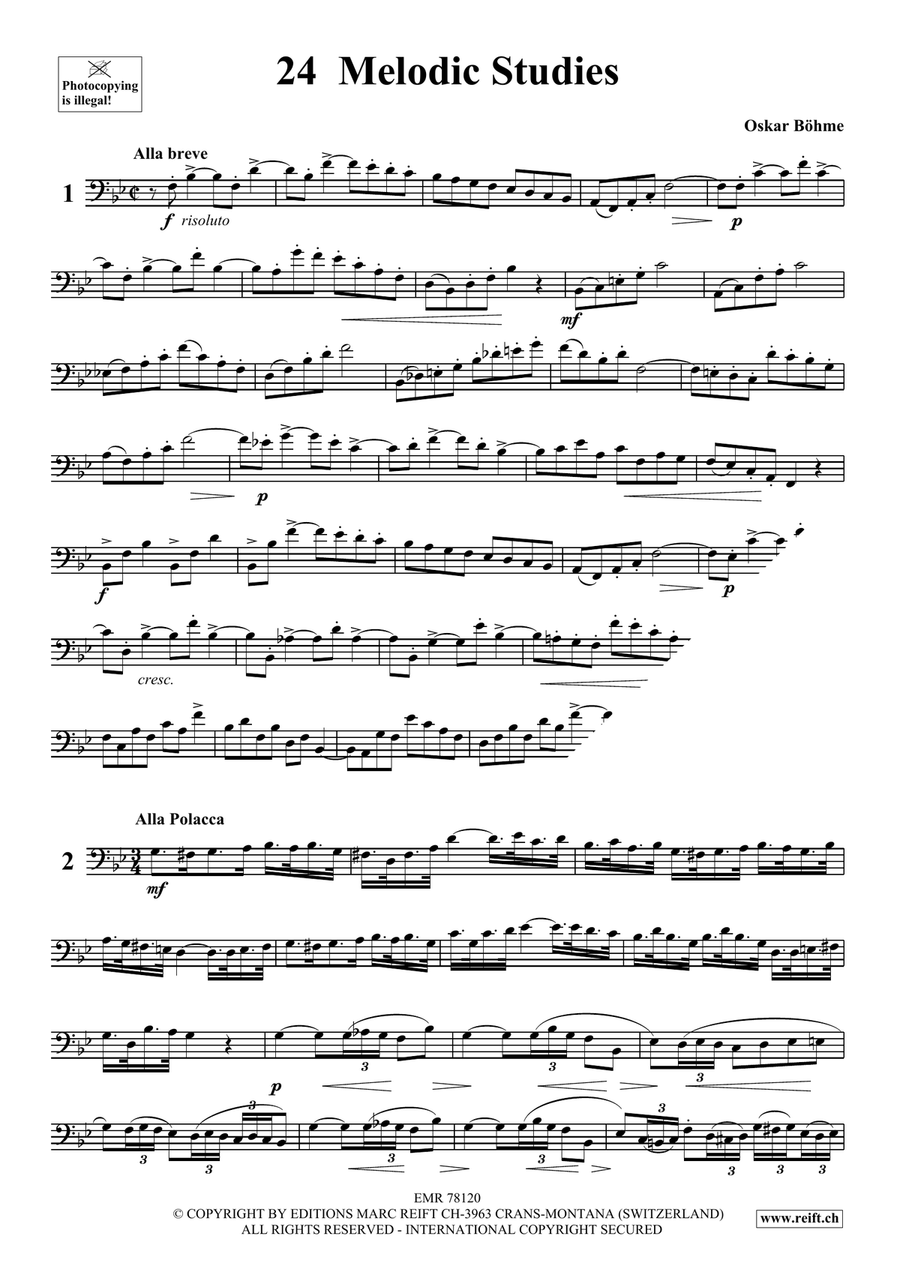 24 Melodic Studies 24 Melodic Studies Trombone scores gallery preview page 3
