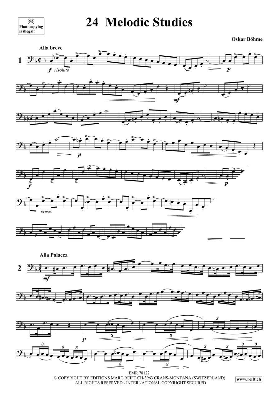 24 Melodic Studies 24 Melodic Studies Trombone scores gallery preview page 3