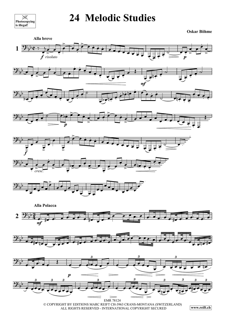 24 Melodic Studies Tuba scores gallery preview page 3