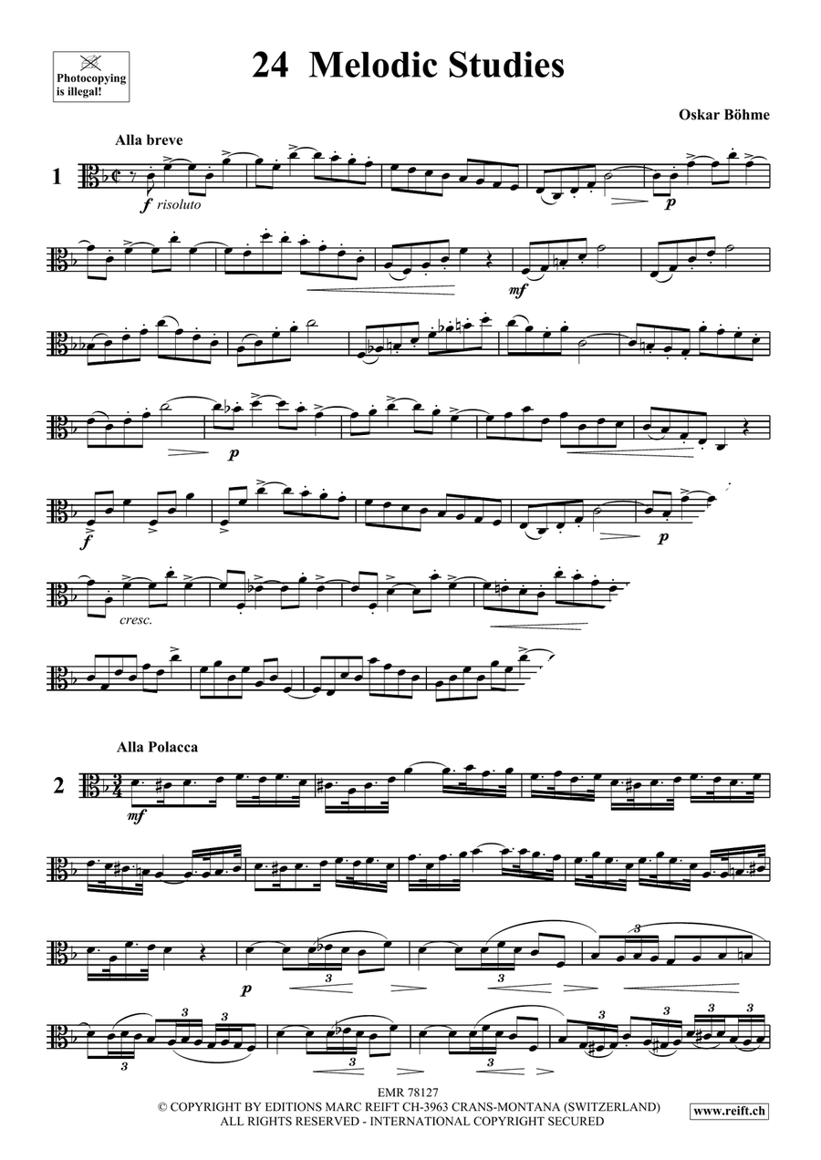 24 Melodic Studies 24 Melodic Studies Viola Solo scores gallery preview page 3