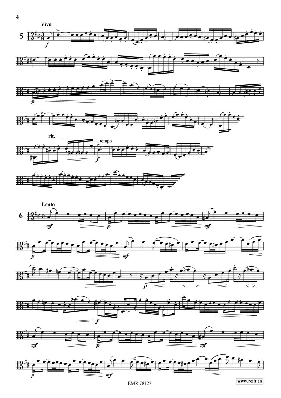 24 Melodic Studies 24 Melodic Studies Viola Solo scores gallery preview page 5