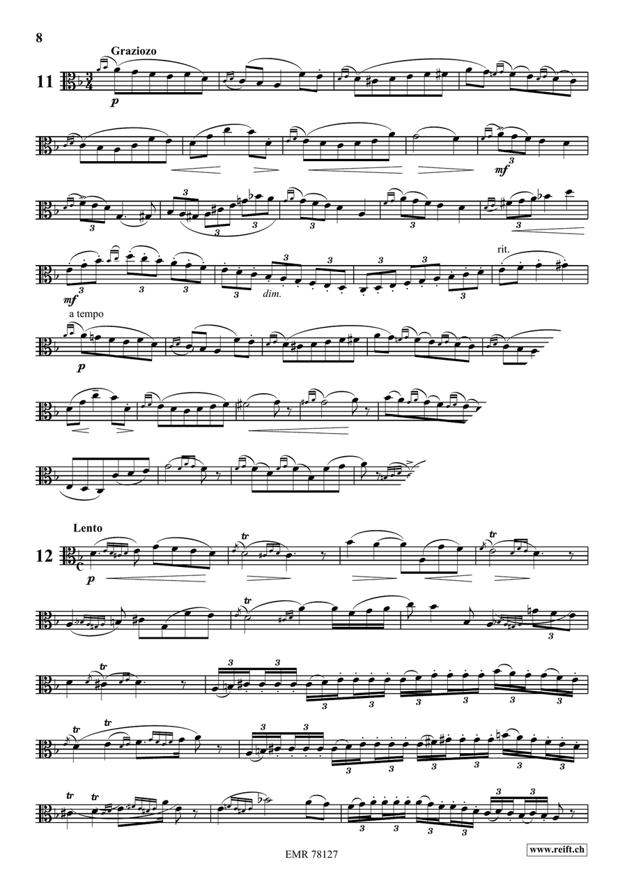 24 Melodic Studies 24 Melodic Studies Viola Solo scores gallery preview page 9