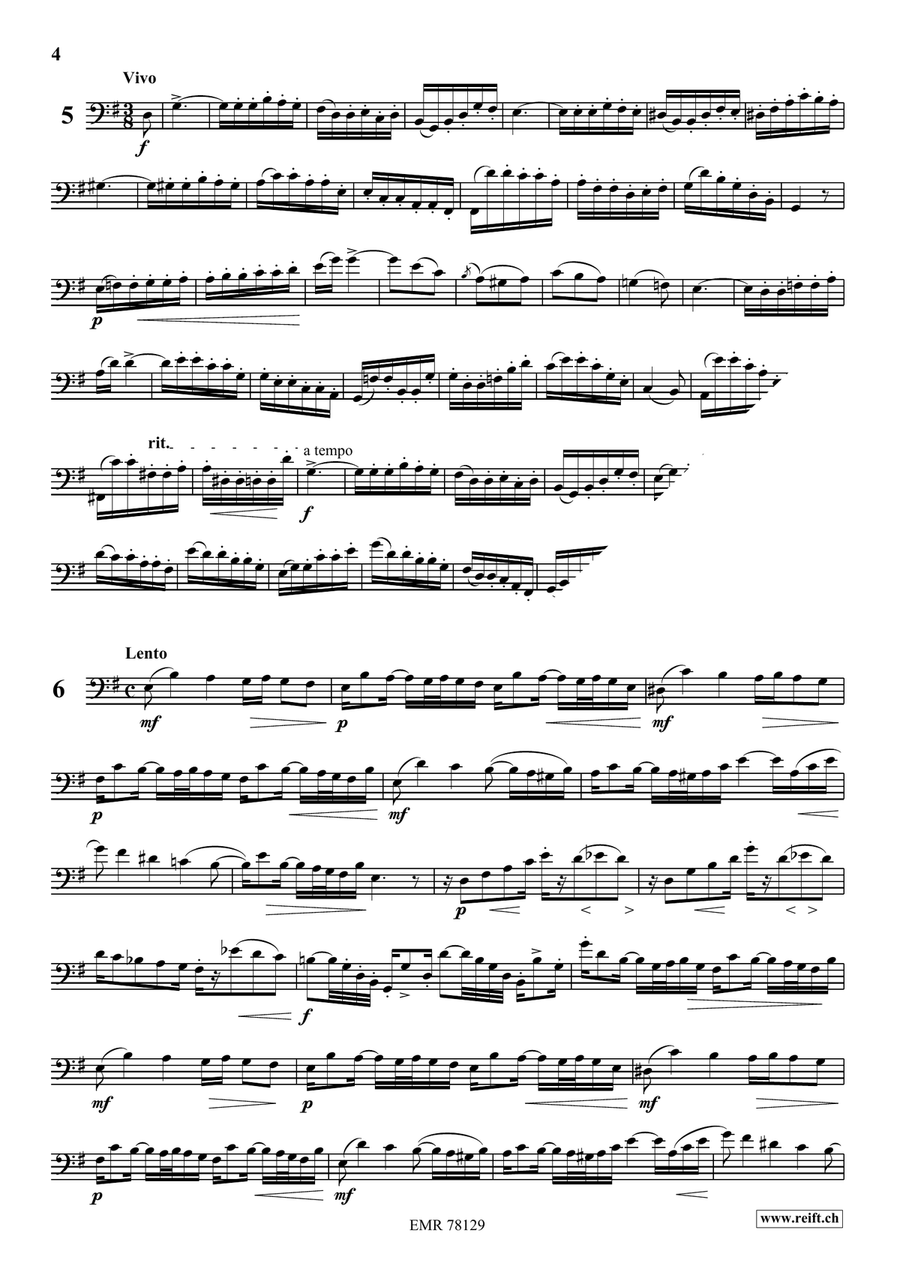 24 Melodic Studies by Oskar Bohme Double Bass - Sheet Music page 5