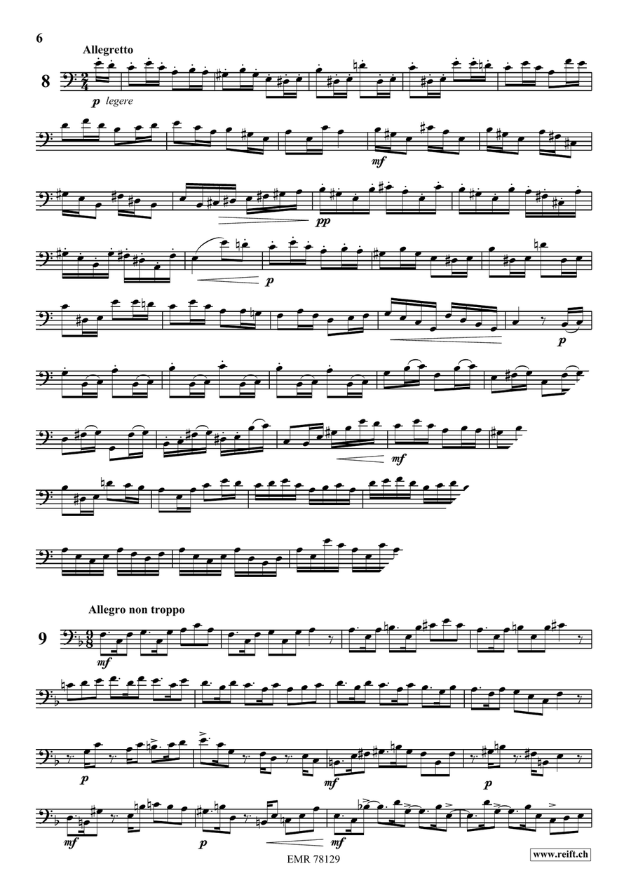 24 Melodic Studies by Oskar Bohme Double Bass - Sheet Music page 7
