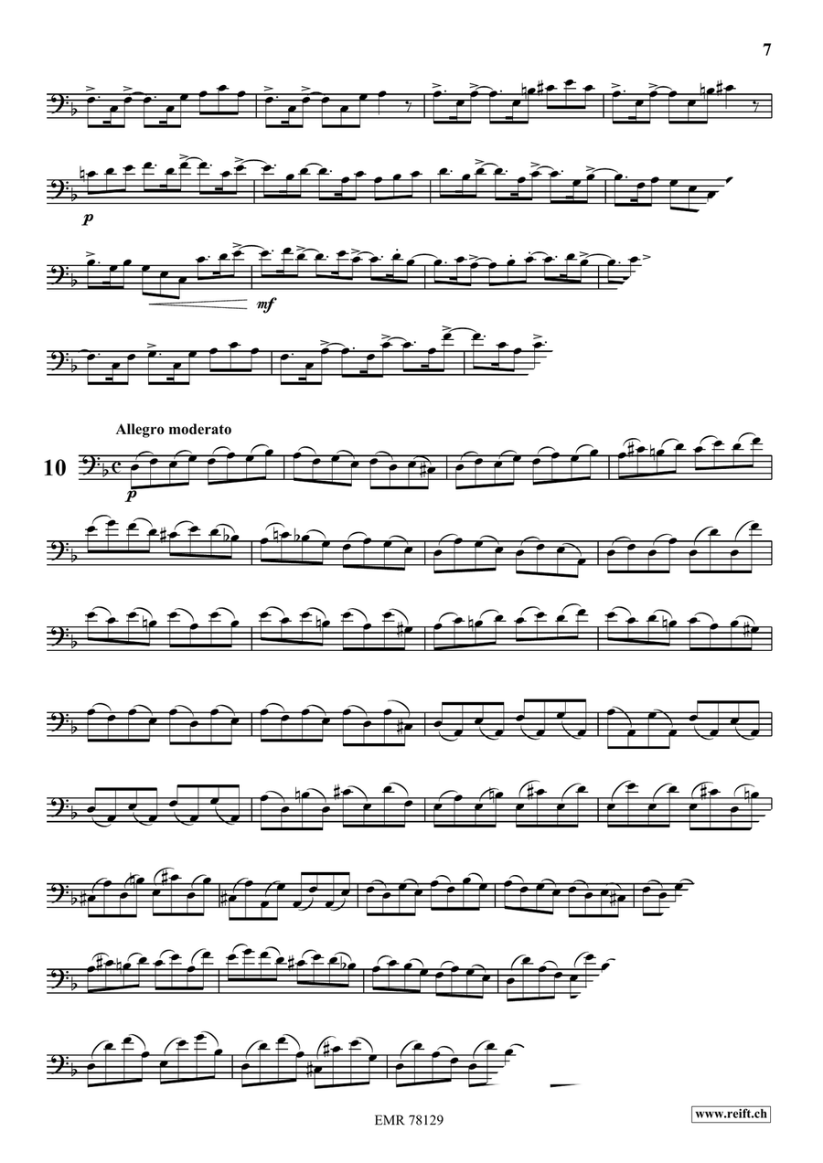 24 Melodic Studies by Oskar Bohme Double Bass - Sheet Music page 8