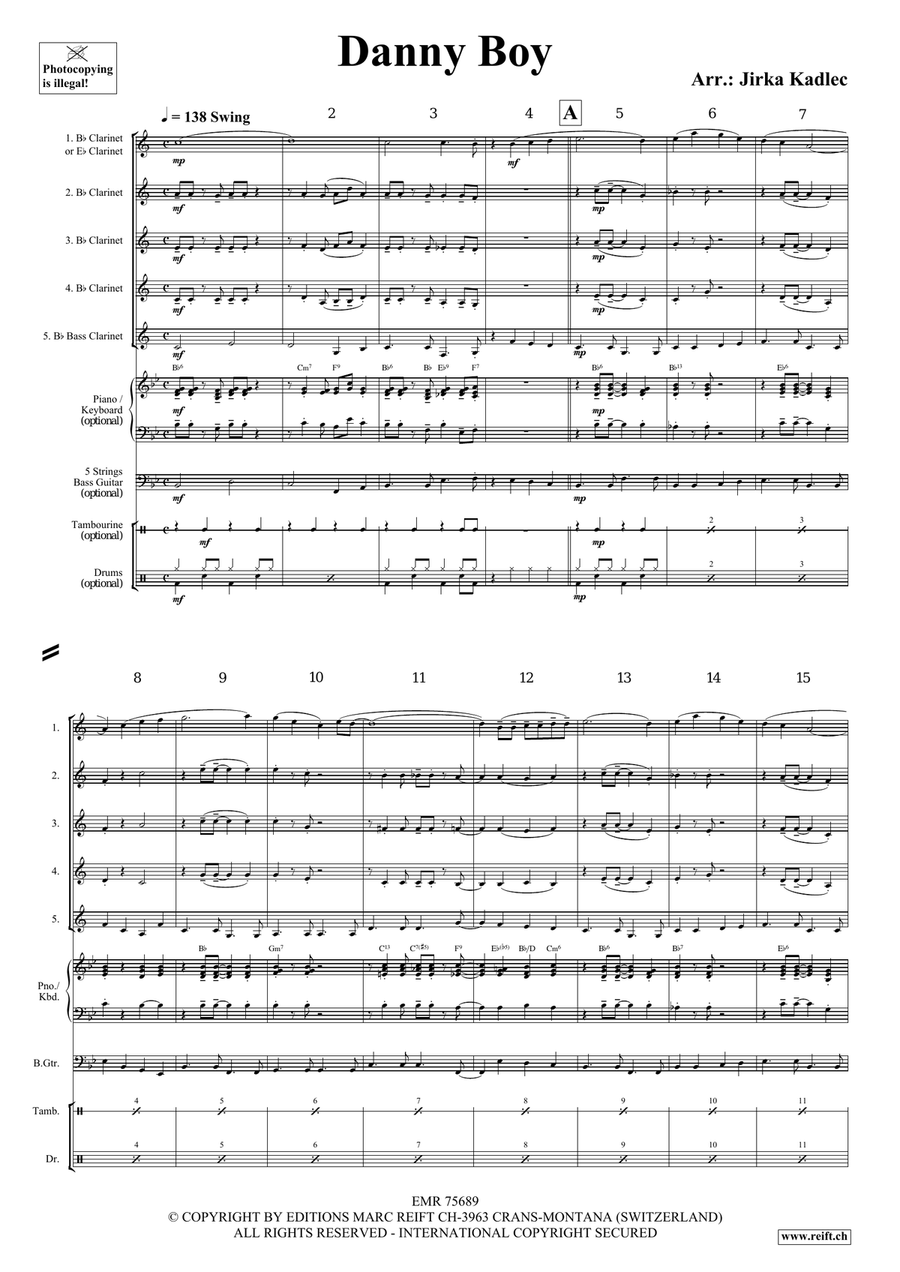 Danny Boy Danny Boy Clarinet Quintet scores gallery preview page 3