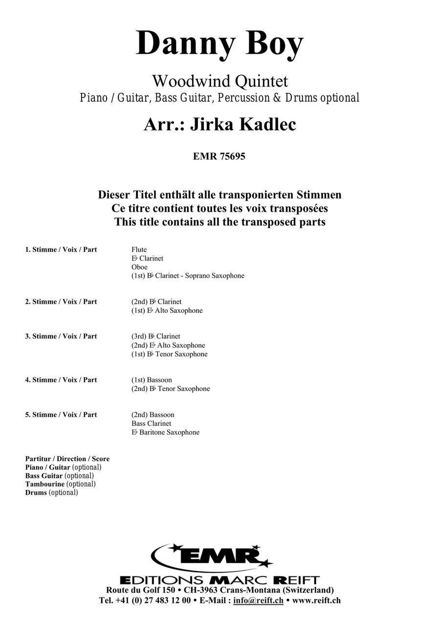 Danny Boy Danny Boy Woodwind Quintet scores gallery preview page 2