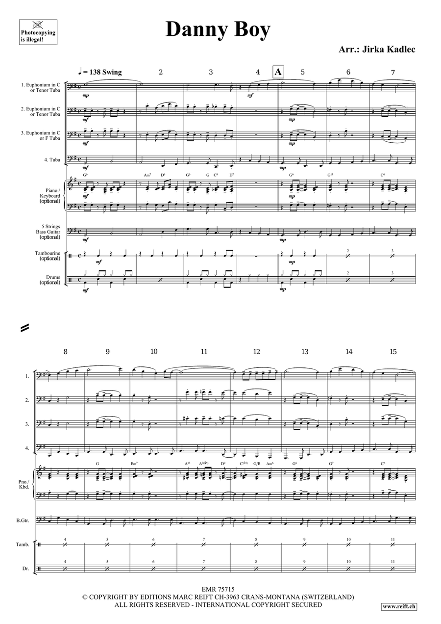 Danny Boy Danny Boy Tuba Quartet scores gallery preview page 3
