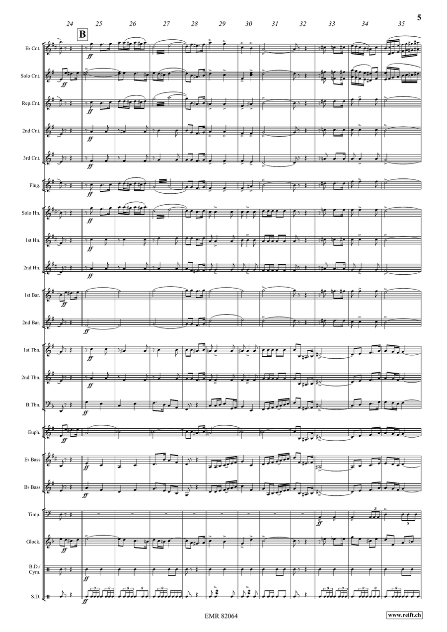 Adventure March Adventure March Brass Band scores gallery preview page 6