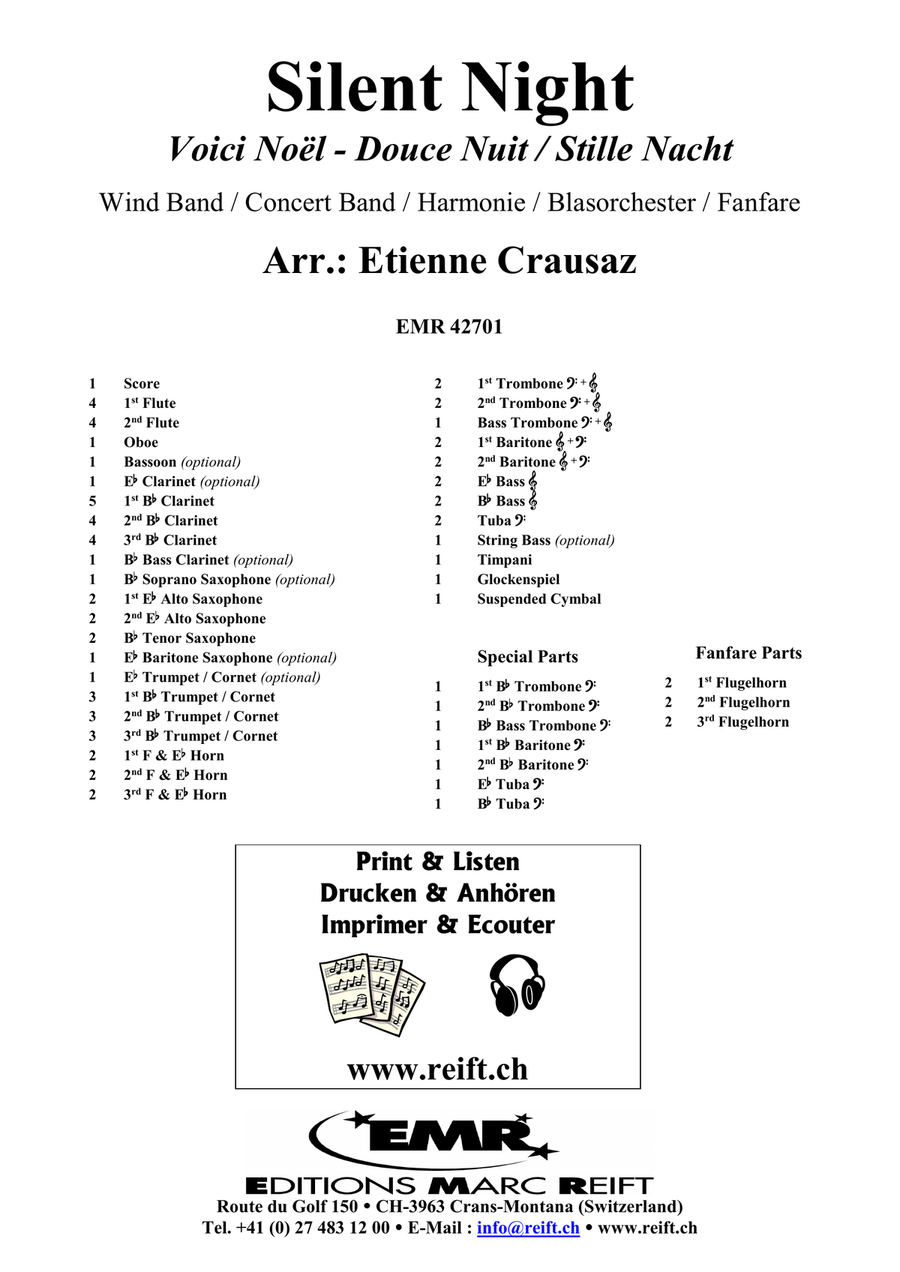 Silent Night Silent Night Concert Band scores gallery preview page 2