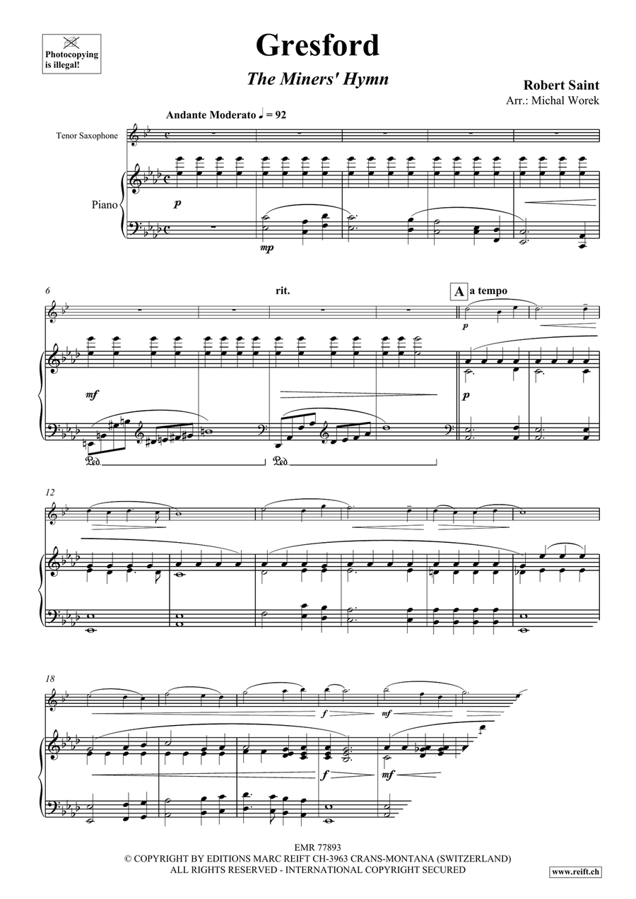 Gresford Gresford Tenor Saxophone scores gallery preview page 3