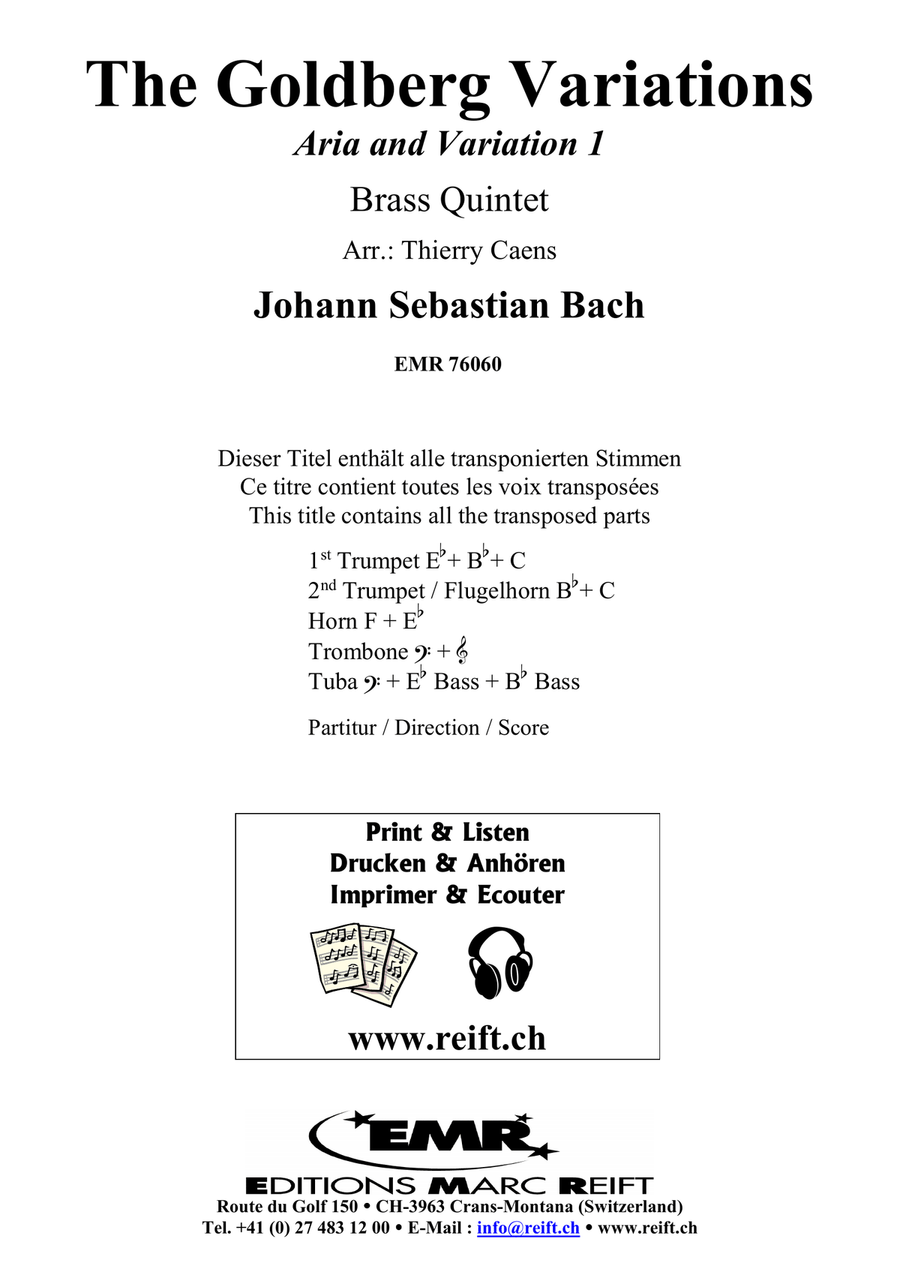 The Goldberg Variations The Goldberg Variations Brass Quintet scores gallery preview page 2