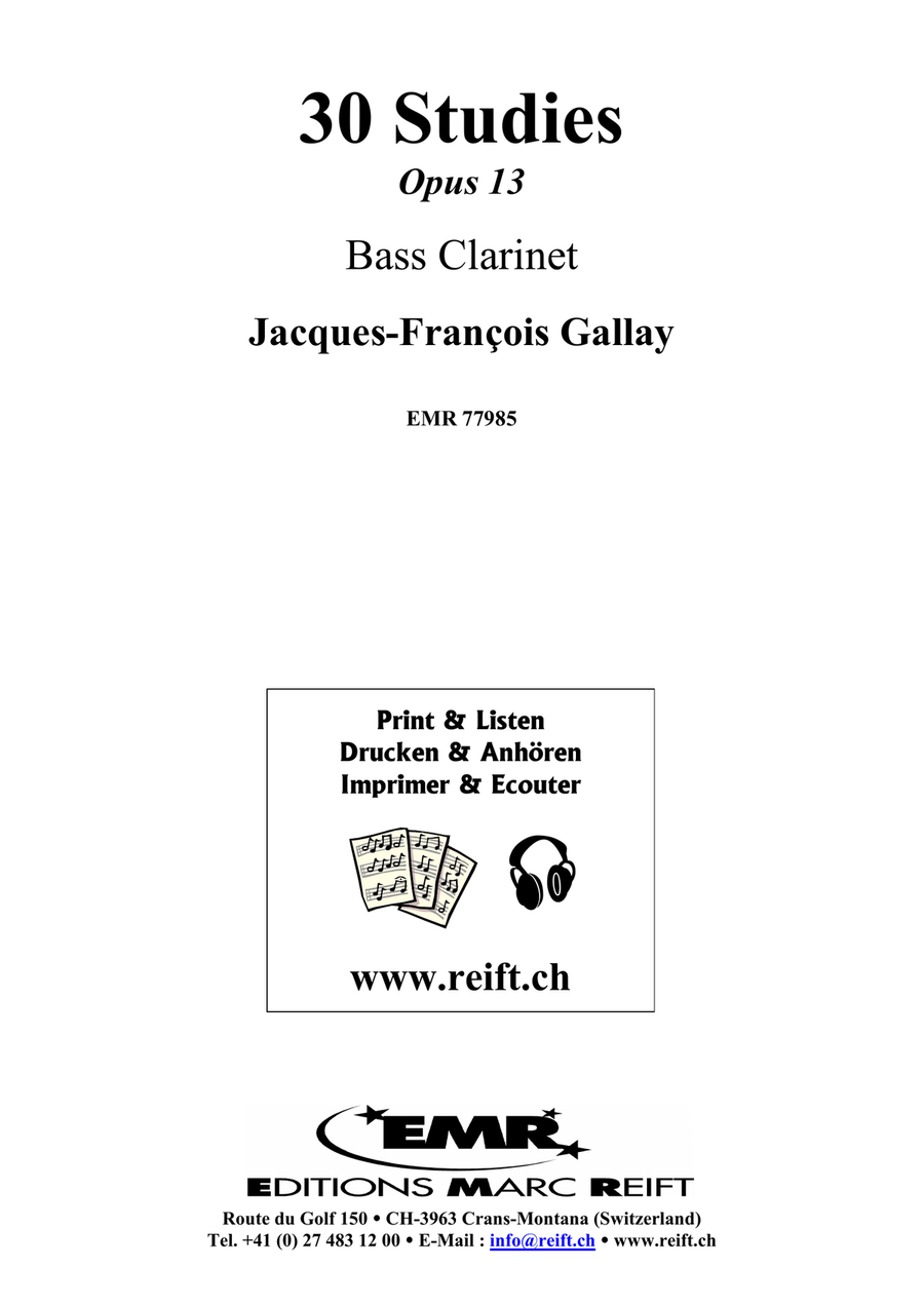 30 Studies 30 Studies Bass Clarinet scores gallery preview page 2