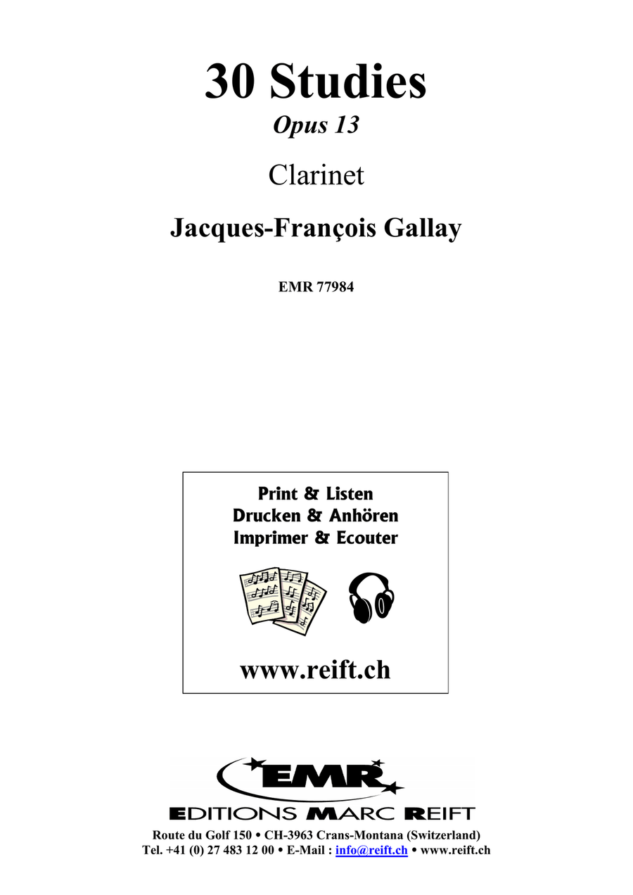 30 Studies 30 Studies Clarinet Solo scores gallery preview page 2