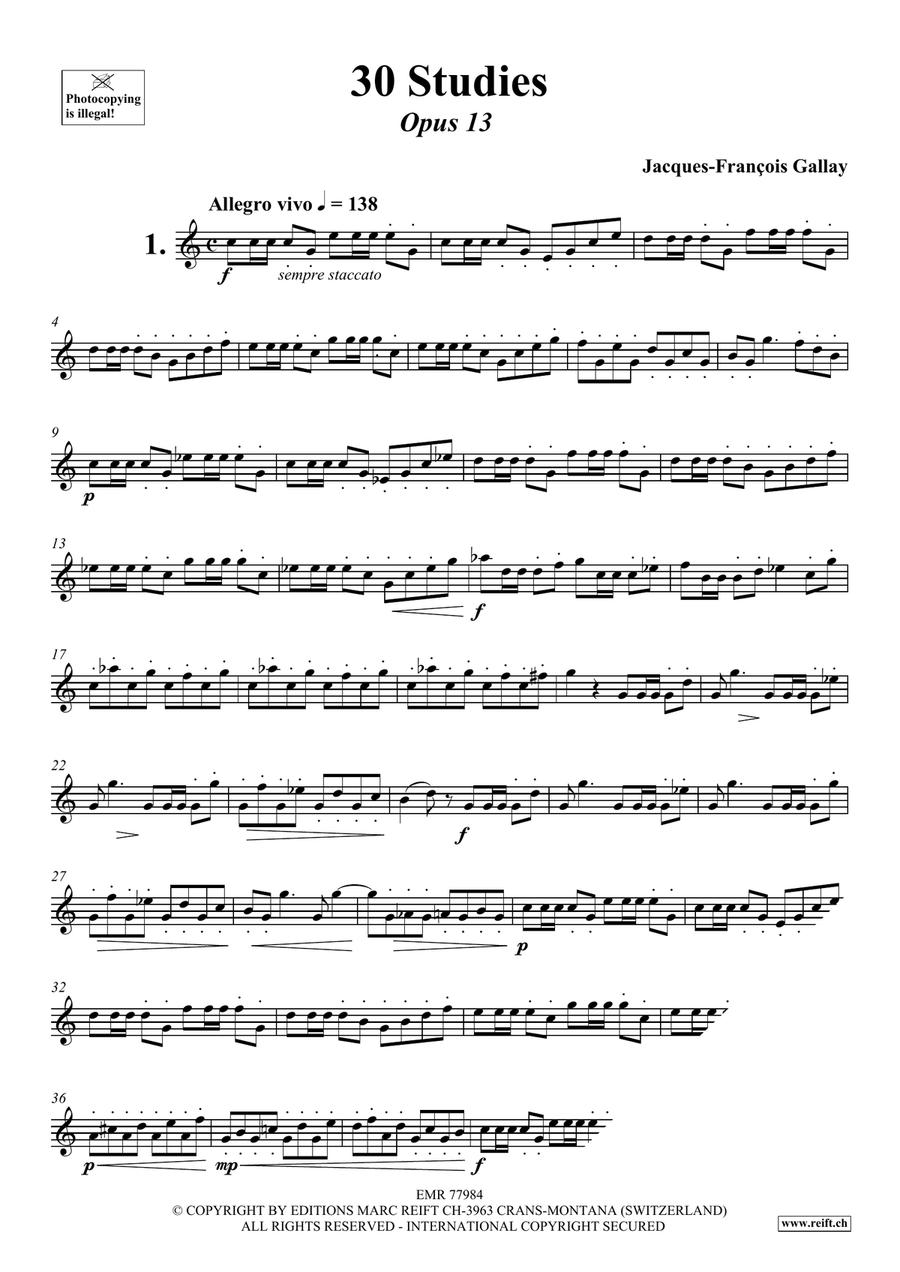 30 Studies 30 Studies Clarinet Solo scores gallery preview page 3