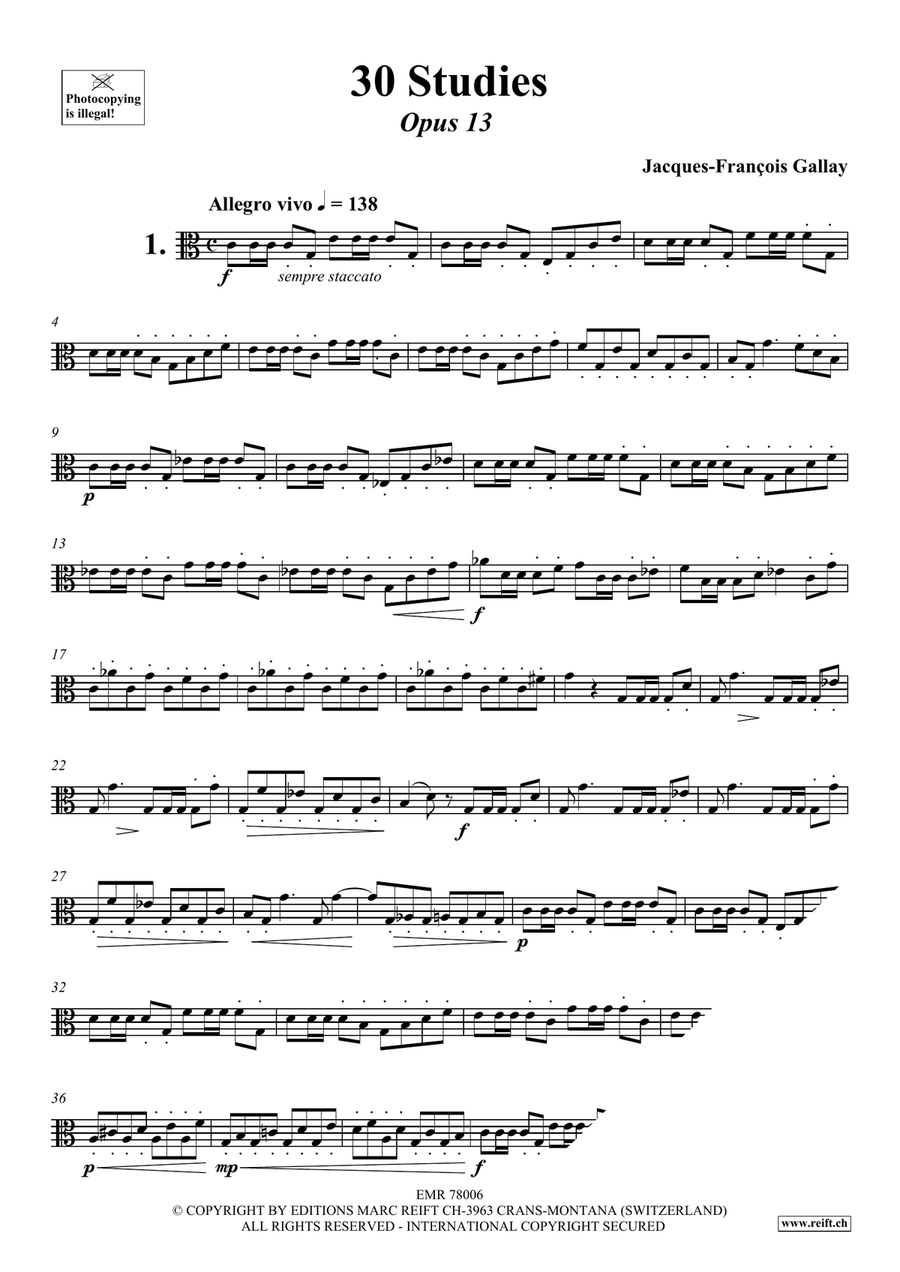 30 Studies Viola Solo scores gallery preview page 3