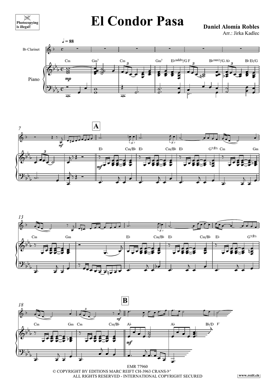 El Condor Pasa El Condor Pasa Clarinet Solo scores gallery preview page 3