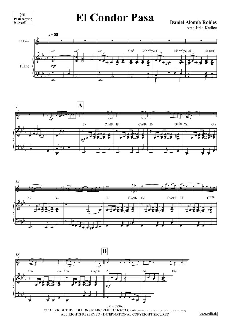 El Condor Pasa El Condor Pasa Horn scores gallery preview page 3