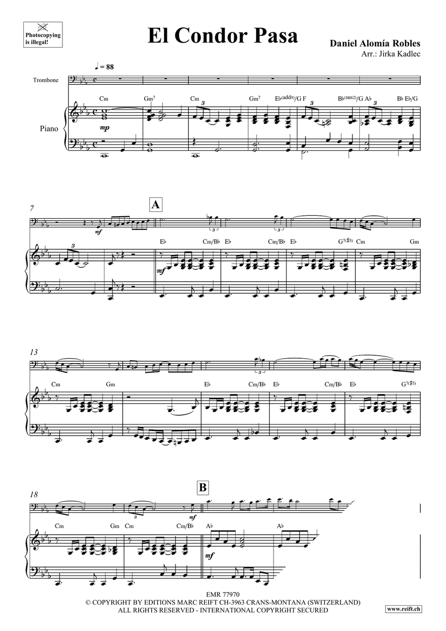 El Condor Pasa El Condor Pasa Piano Accompaniment scores gallery preview page 3