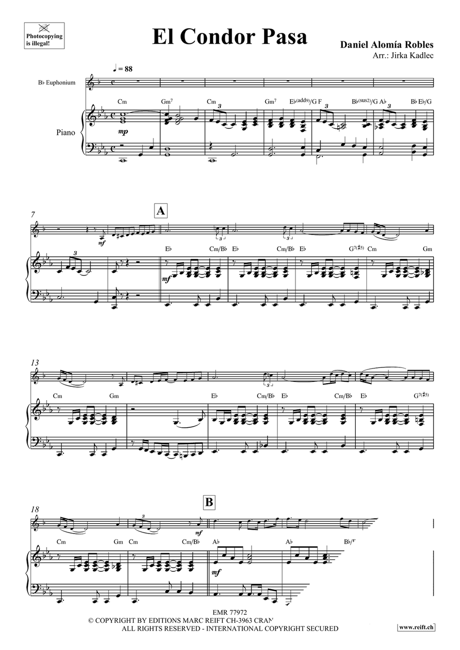 El Condor Pasa El Condor Pasa Euphonium scores gallery preview page 3