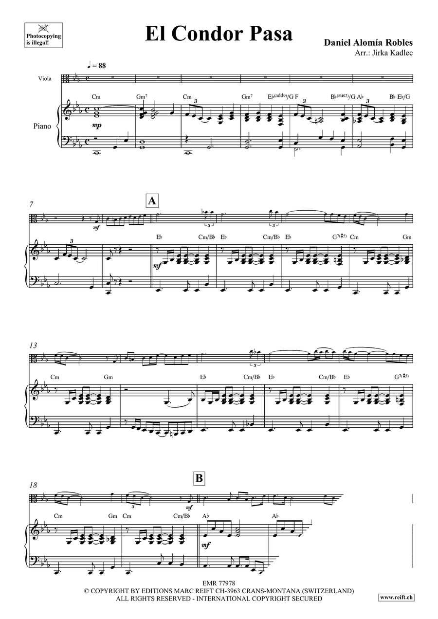 El Condor Pasa El Condor Pasa Piano Accompaniment scores gallery preview page 3