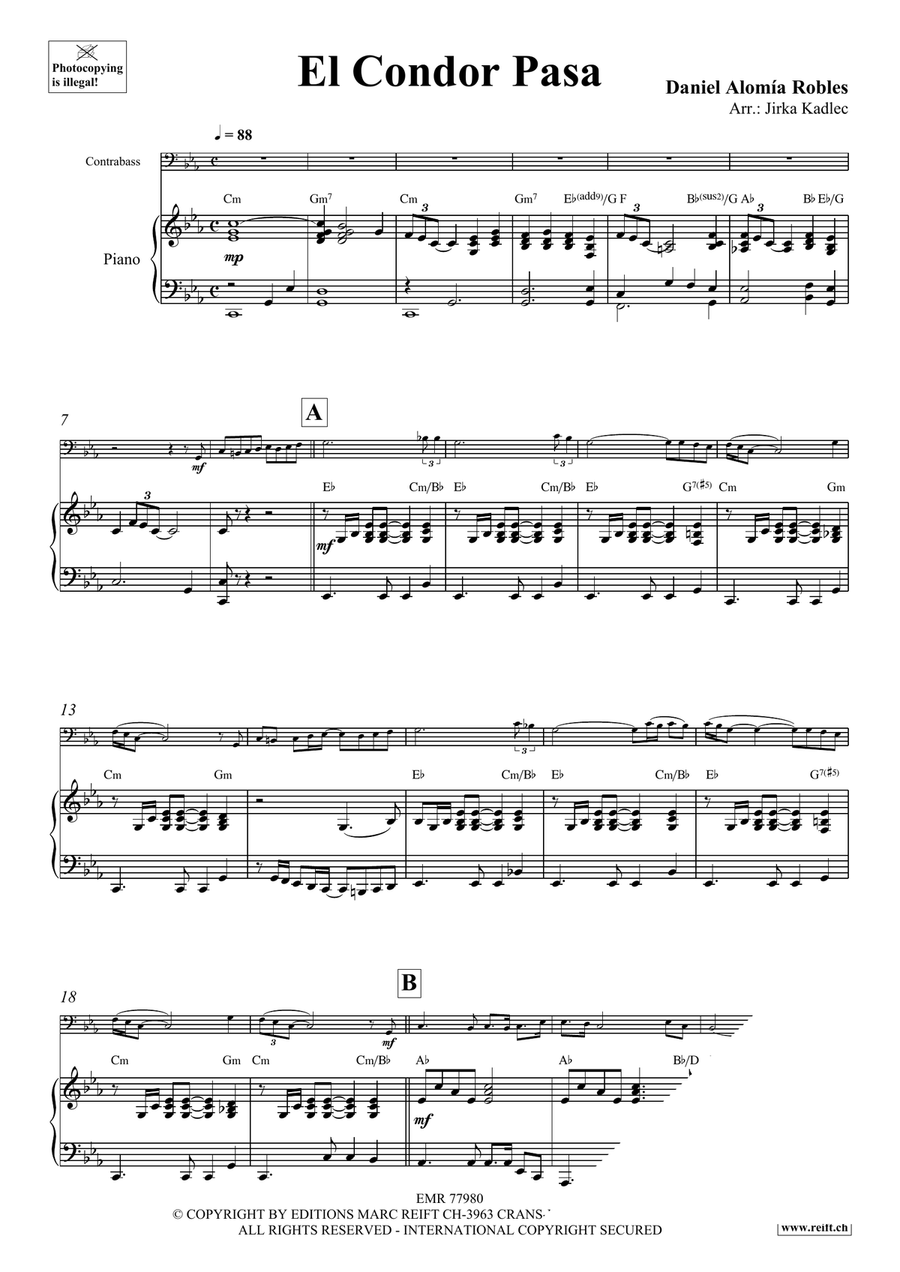 El Condor Pasa El Condor Pasa Double Bass scores gallery preview page 3