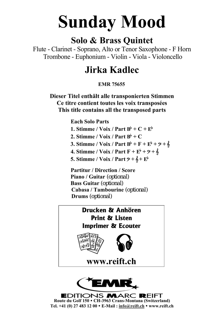 Sunday Mood Sunday Mood Clarinet scores gallery preview page 2