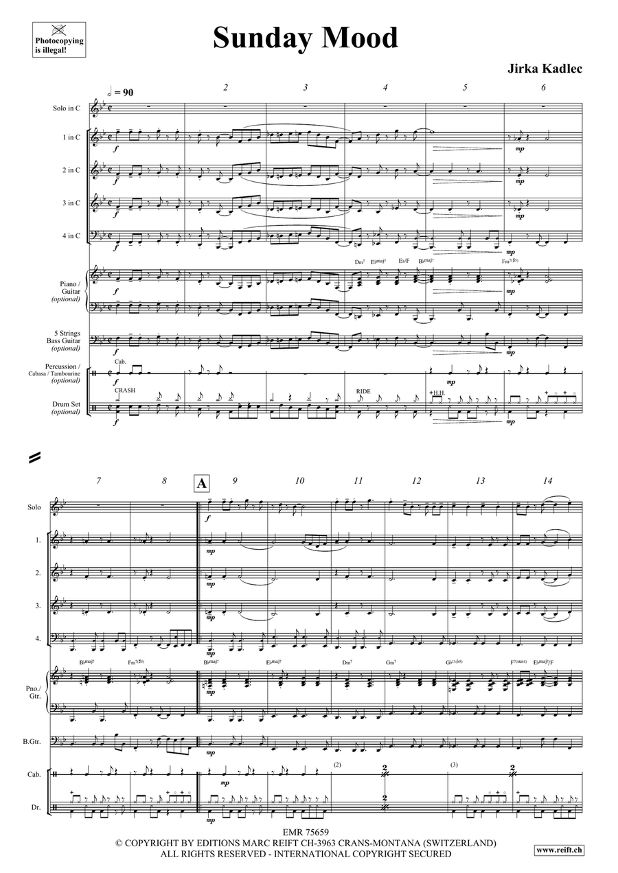 Sunday Mood Sunday Mood Clarinet scores gallery preview page 4