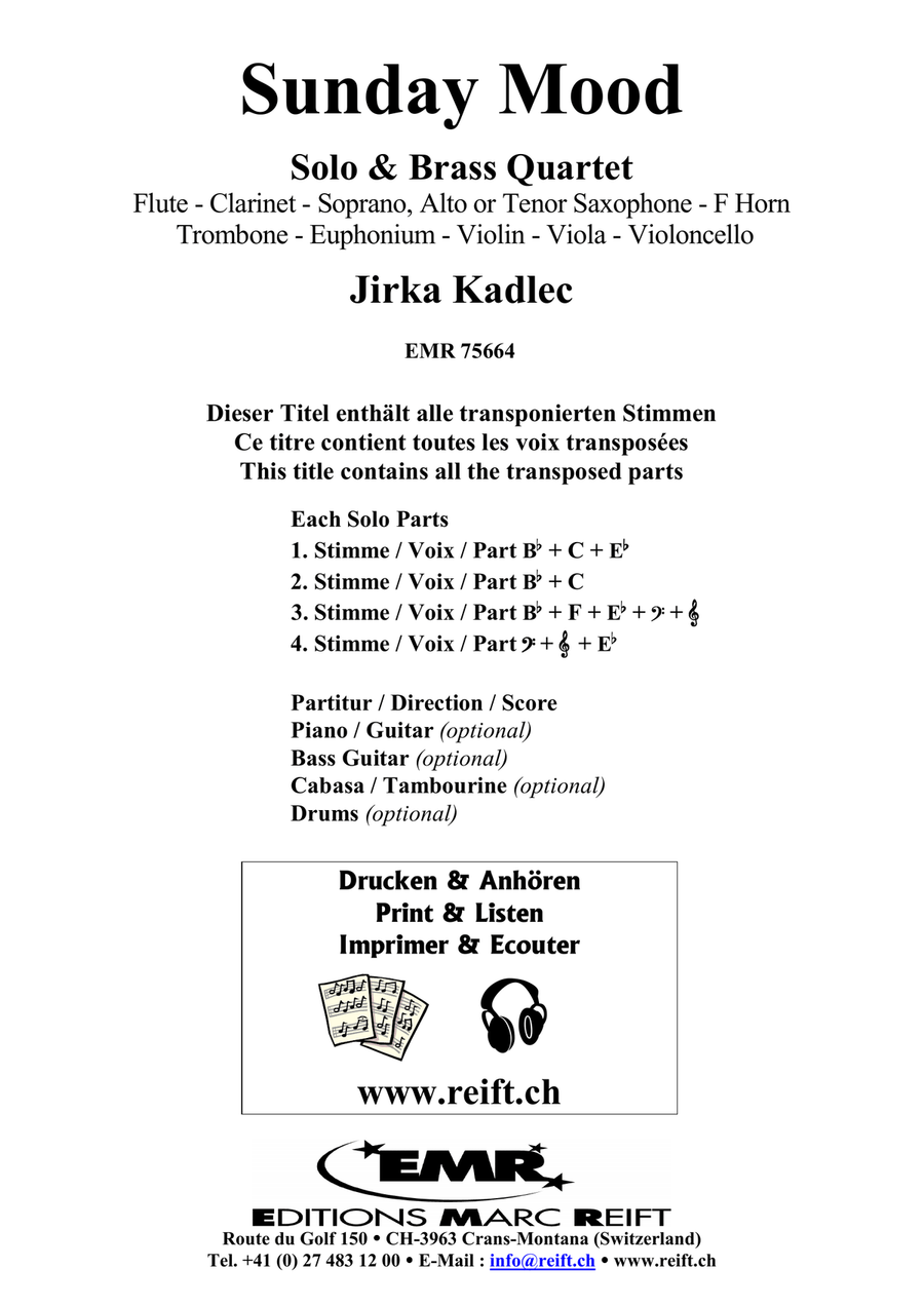 Sunday Mood Sunday Mood Clarinet scores gallery preview page 2