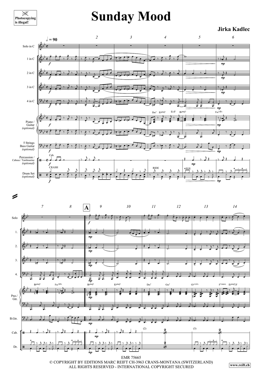 Sunday Mood Sunday Mood Woodwind Quartet scores gallery preview page 4