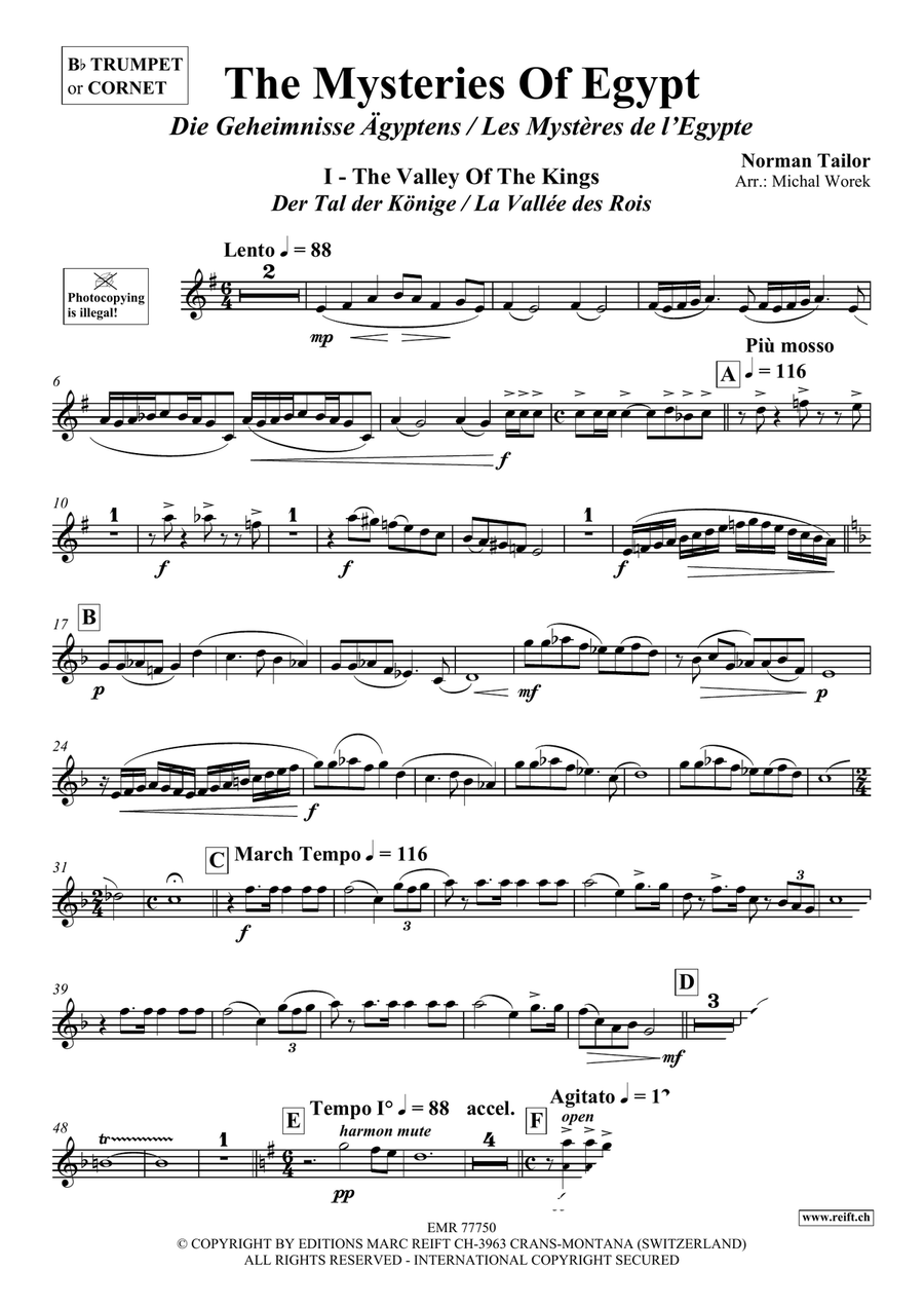 The Mysteries Of Egypt The Mysteries Of Egypt Cornet scores gallery preview page 4