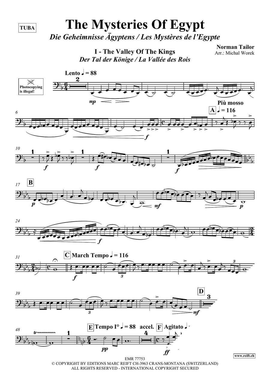The Mysteries Of Egypt The Mysteries Of Egypt Tuba scores gallery preview page 4