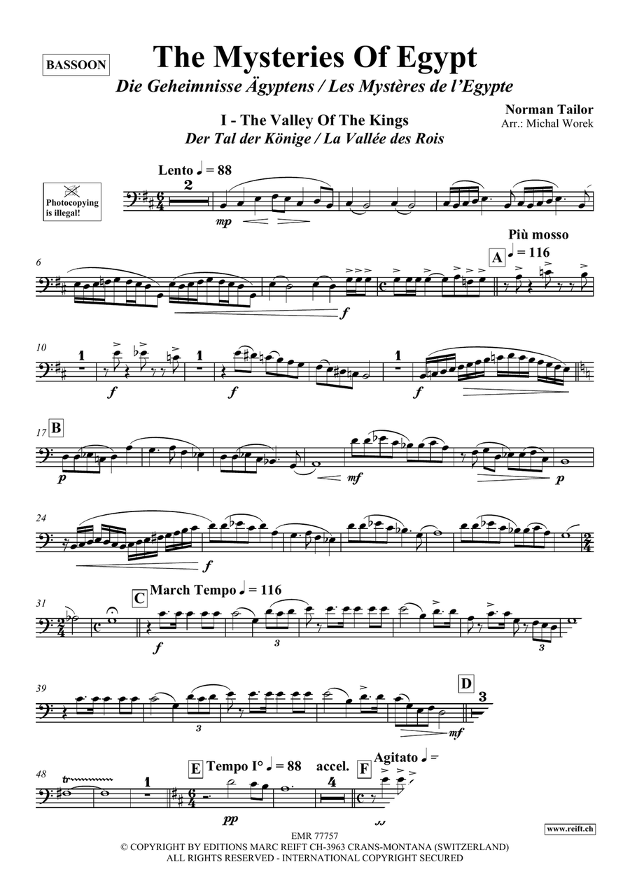 The Mysteries Of Egypt The Mysteries Of Egypt Bassoon Solo scores gallery preview page 4